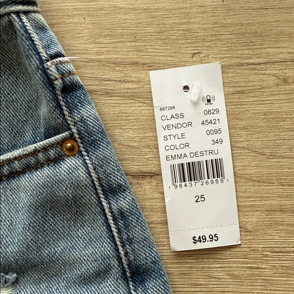 PacSun Light Blue Distressed Jean Shorts - Picture 8 of 13